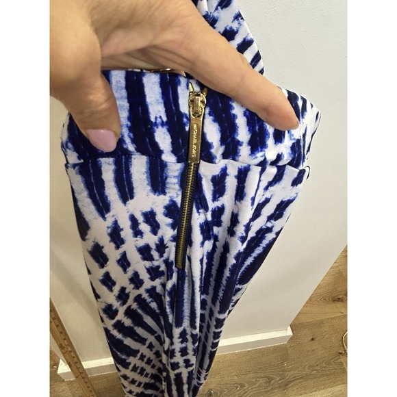 Michael Michael Kors Pants Semi-sheer White‎ Blue Wide Leg Size 8 - Picture 5 of 10